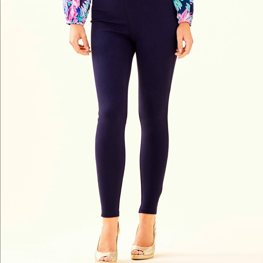 Lilly Pulitzer Womens Nira Legging (Navy) (Size L)